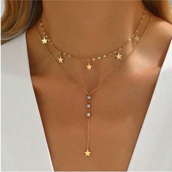 Free People Jewelry - Free People Elegant Star CZ Layered Dainty Necklace